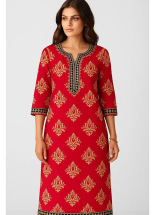 Muslim Women Kurt Casual Dress National Style Straight Casual Ethnic Flower Mandarin Design Suitable Morocco Marokkaanse Kaftan