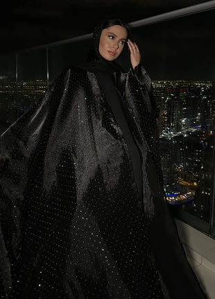 Middle Eastern Islamic Three-Piece Clothing for Women Ramadan Muslim Modest Abaya Dress with Hijab 2025 New Turkey Kaftan Robe