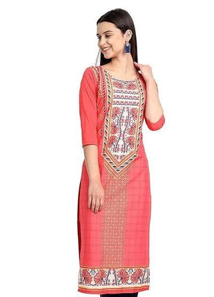 Muslim Kurtta 2026 Women's Casual Fashion Dress National style Straight Tube Casual Ethnic Red Slit hem Abito Donna Musulmana