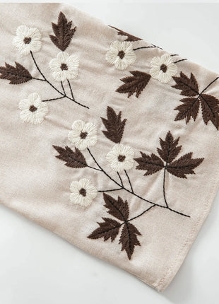 Apricot Color Muslim Abaya Boasting Exquisite Floral Cuff Embroidery Blending Timeless Elegance and Fashion for Ramadan Islamic