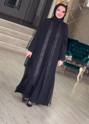 Muslim Modest Women Dress Jalabiya Vestidos Eid Ramadan Arabic Long Robe Dubai Islam Morocco Kaftan Abayas Cardigan Dresses 2024