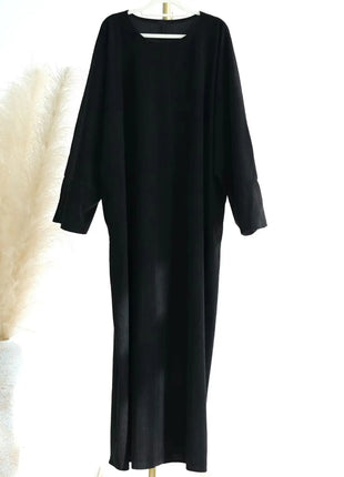 2025 New Arrival Turkey Dubai Muslim Winter Abaya Corduroy Women Closed Abaya Loose Daily Wear Muslim Long Winter Dress