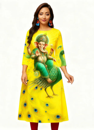 Muslim Dress Kurt Women's Fashionable And Elegant Slit hem Straight Tube Casual Flowers Pattern Robe Traditionnelle Arabe