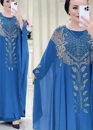 Abayas For Women Dubai Luxury 2024 Chiffon Boubou Muslim Fashion Dress Caftan Marocain Wedding Party Occasions Djellaba Femme