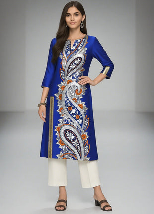 Muslim Dress Kurt Women's Fashionable And Elegant Long Sleeved Straight Tube Casual Flowers Pattern Robe Traditionnelle Arabe