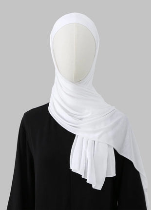 New Elasticity Modal Jersey Instant Hijab With Straps Muslim Woman Hijab Soft Solid Headwraps Turban Islam Malaysia Headscarf