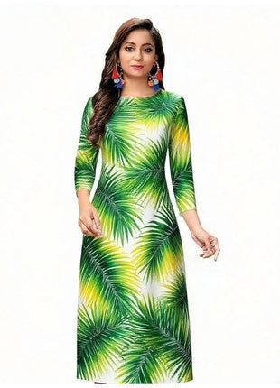 Muslim Kurtta Women's Fashionable Comfortable Kurt Dress 2026 Straight Tube Slit hem Casual Ethnic Middle Eastern Arabic Dress