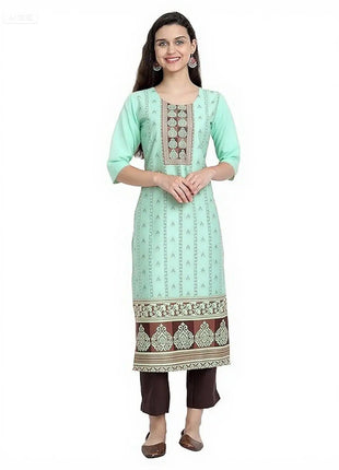 Muslim Women Kurt Casual Dress Slit hem Straight Casual Ethnic Turkish Abaya Mandarin Flowers Regular Size 3D Design Suitable