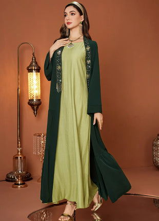 Eid Open Dress Women Abaya Diamond Long Cardigan Vestidos Largos Party Caftan Jalabiya Ramadan Dubai Arab Long Robe 2026