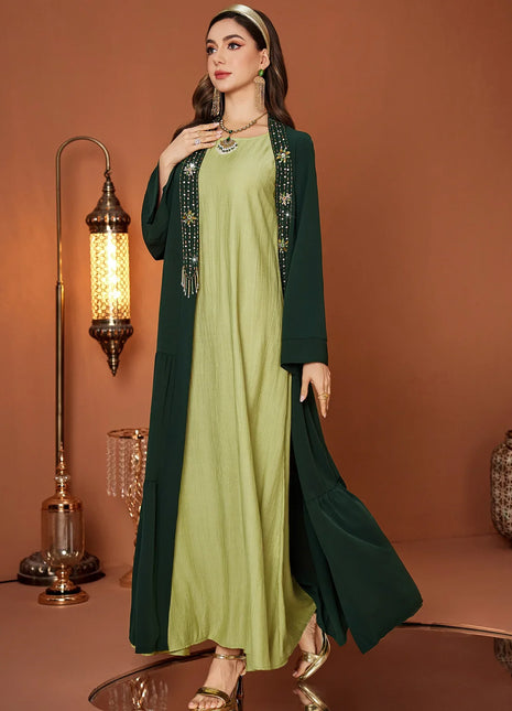Eid Open Dress Women Abaya Diamond Long Cardigan Vestidos Largos Party Caftan Jalabiya Ramadan Dubai Arab Long Robe 2026