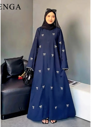 Luxury Dubai Butterfly Embroidery Abaya Muslim Women Modest Dress Islamic Femme Vacation Outfit 2025 Fashion Turkey Kaftan Robe
