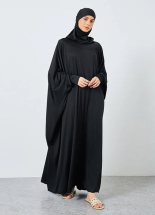 Islamic Prayer Abaya Muslim Women Abayas Long Sleeve Hooded Modesty Ramadan Dresses With Hijab Jilbabs Middle Eastern Kaftans