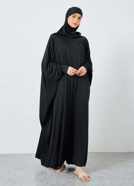 Islamic Prayer Abaya Muslim Women Abayas Long Sleeve Hooded Modesty Ramadan Dresses With Hijab Jilbabs Middle Eastern Kaftans