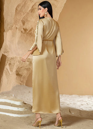 Eid Muslim Dress For Women Ramadan Jalabiya Lace Diamond Party Dresses Abaya Long Robe Morocco Dubai Kaftan Vestidos Largos 2026