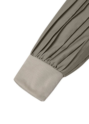 ZANZEA Autumn Women Muslim Dress Turkey Abaya Elegant Long Lantern Sleeve Patchwork Sundress Pleated Vestidos Islamic Dubai Robe