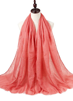 Cotton Linen Hijabs Scarf Turban Hijab Comfort Wearing Soft Paillette Shawls Fringed Muslim Fashion Women Scarves Hijab Ramadan