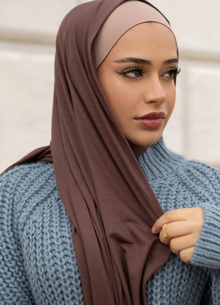 Premium Jersey Hijab Scarf For Muslim Women Turban Femme Africaine Hijabs For Woman Head Wrap Hoofddoek Headscarf Ramadan