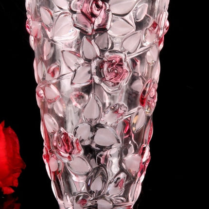 Crystal glass vase