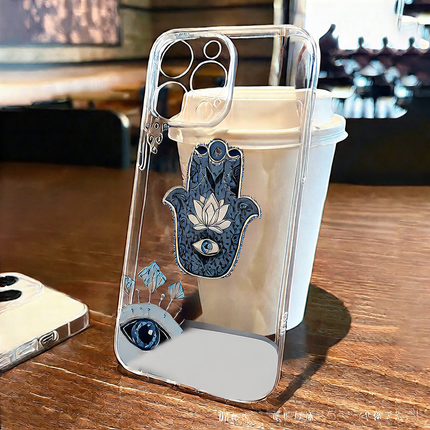 Transparent Blue Eye Soft TPU Phone Case