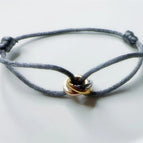 Brown three-ring bracelet