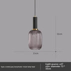 12w tungsten light bulb / Type a - black  smoke gray lampshade