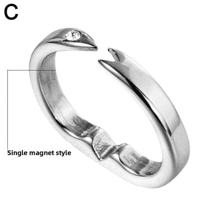 Adjustable magnetic stone ring