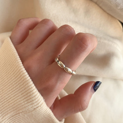 Adjustable Geometric Sterling Silver Ring