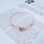 Pale pink three-ring bracelet