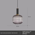 Without light source / Type b-black  smoke gray lampshade