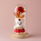 Wood Red Flower Bear