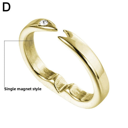 Adjustable magnetic stone ring