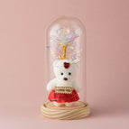 Wood Gold Flower Bear