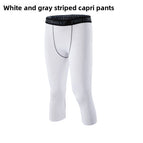 1050 white gray cropped trousers / XL