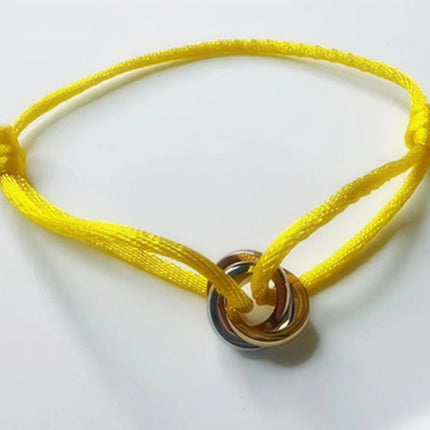 Braided Titanium Steel Three-Ring Bracelet