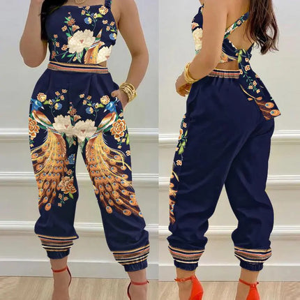 High Waist Lace-Up Leggings Jumpsuit