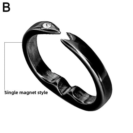 Adjustable magnetic stone ring