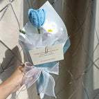 Blue tulip small bouquet