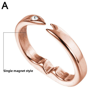 Adjustable magnetic stone ring