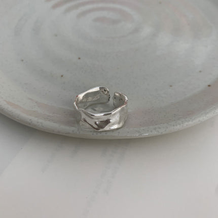 Adjustable Geometric Sterling Silver Ring