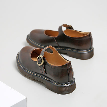Classic Round Toe Mary Jane Flat Shoes