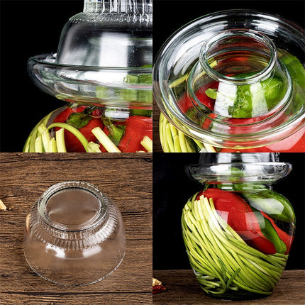Transparent Glass Fermentation Jar with Sealed Lid