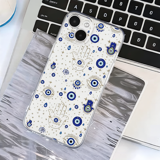Transparent Blue Eye Soft TPU Phone Case