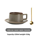 Cup Saucer Spoon Set Marl / 201-300ml