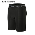 1004 black line shorts / M