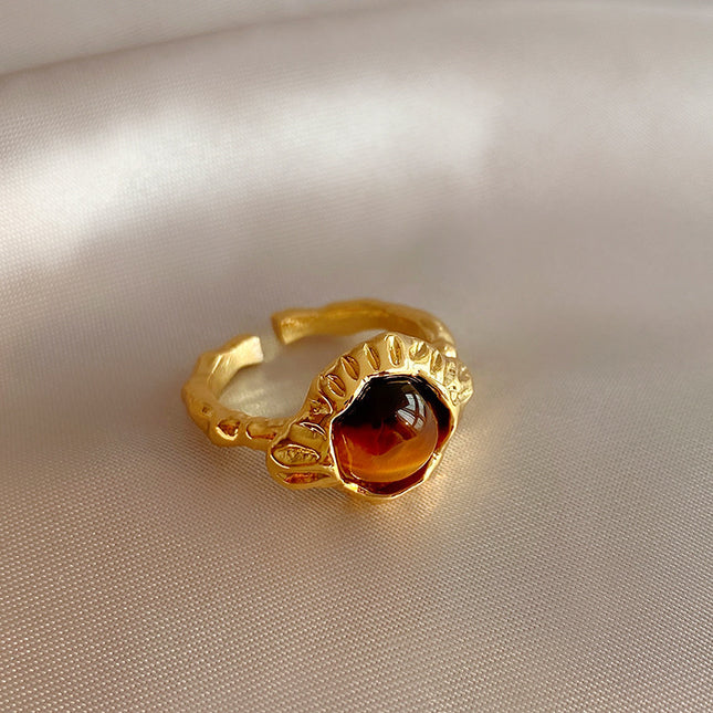 Creature Tiger's Eye Open Ring