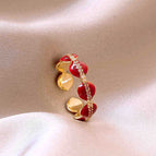 38 Ring Gold Red