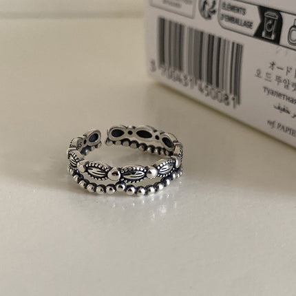 Adjustable Geometric Sterling Silver Ring