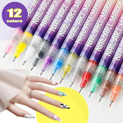 12 Colors Nail Art Pens Set