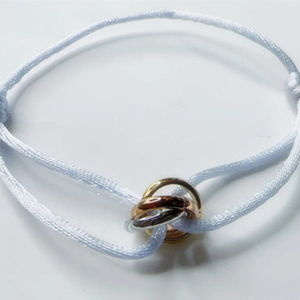 Braided Titanium Steel Three-Ring Bracelet