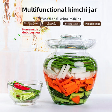 Transparent Glass Fermentation Jar with Sealed Lid